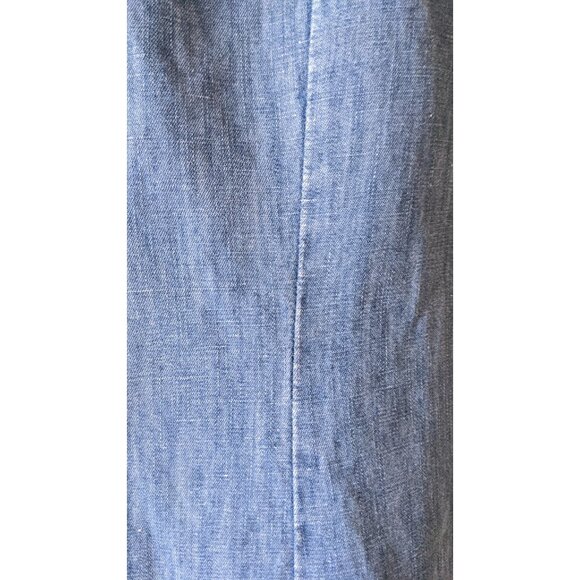 Zara Women's Denim Shirt Dress The 90th Collection Blue Midi Linen Blend Size XL - Picture 8 of 16